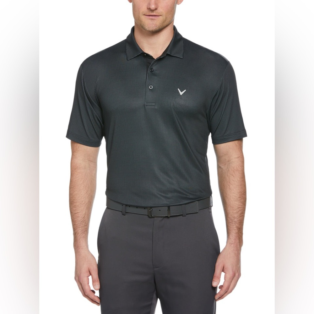 Callaway Mens Gingham Print Golf Polo SZ XL